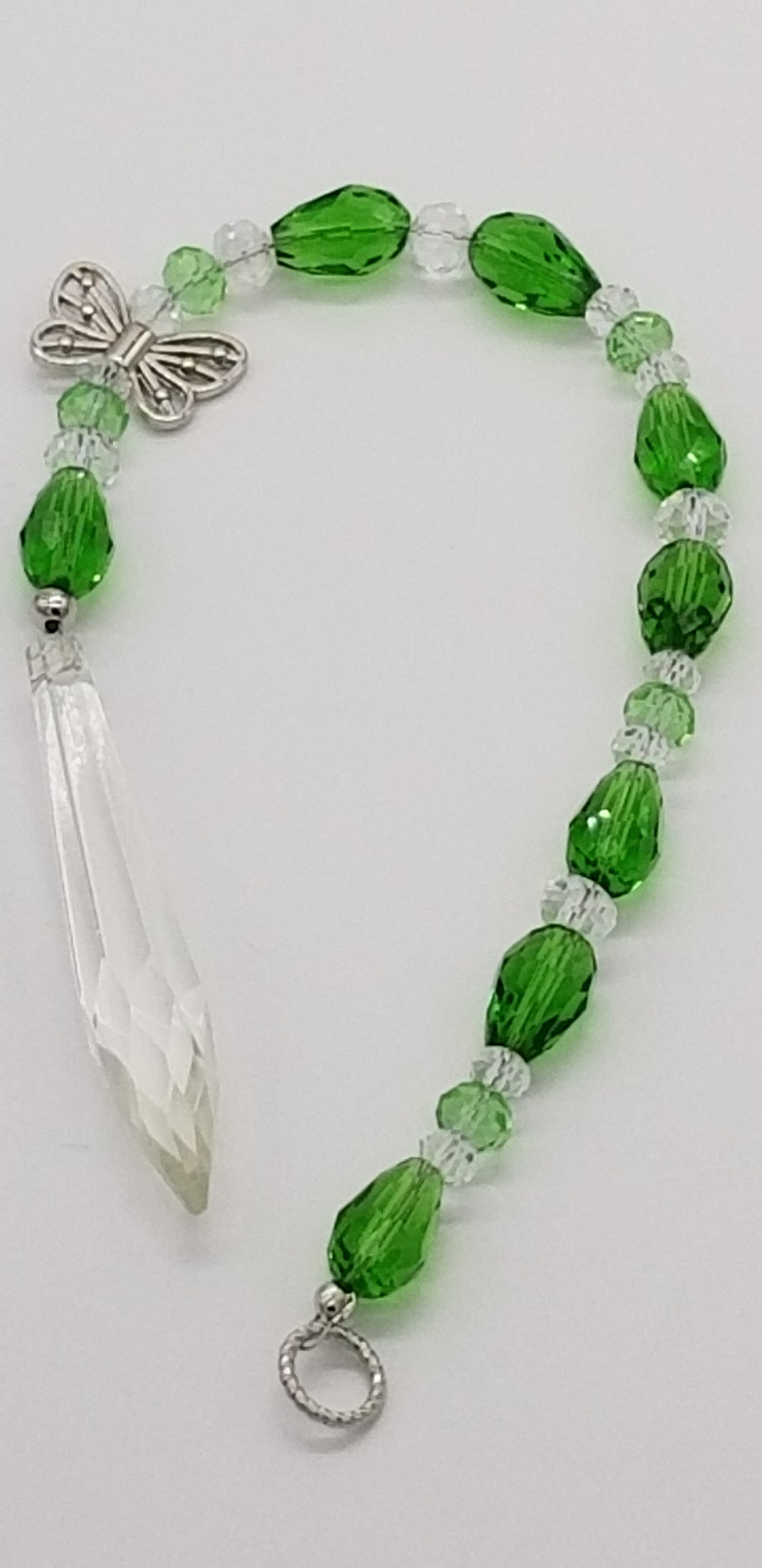 Green Suncatcher with Butterfly