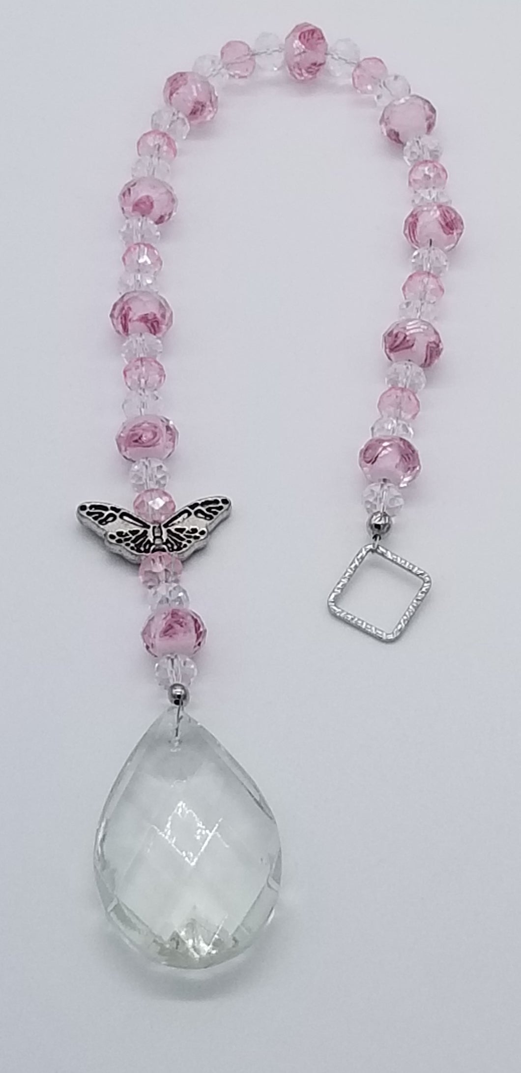 Pink Suncatcher with Butterfly